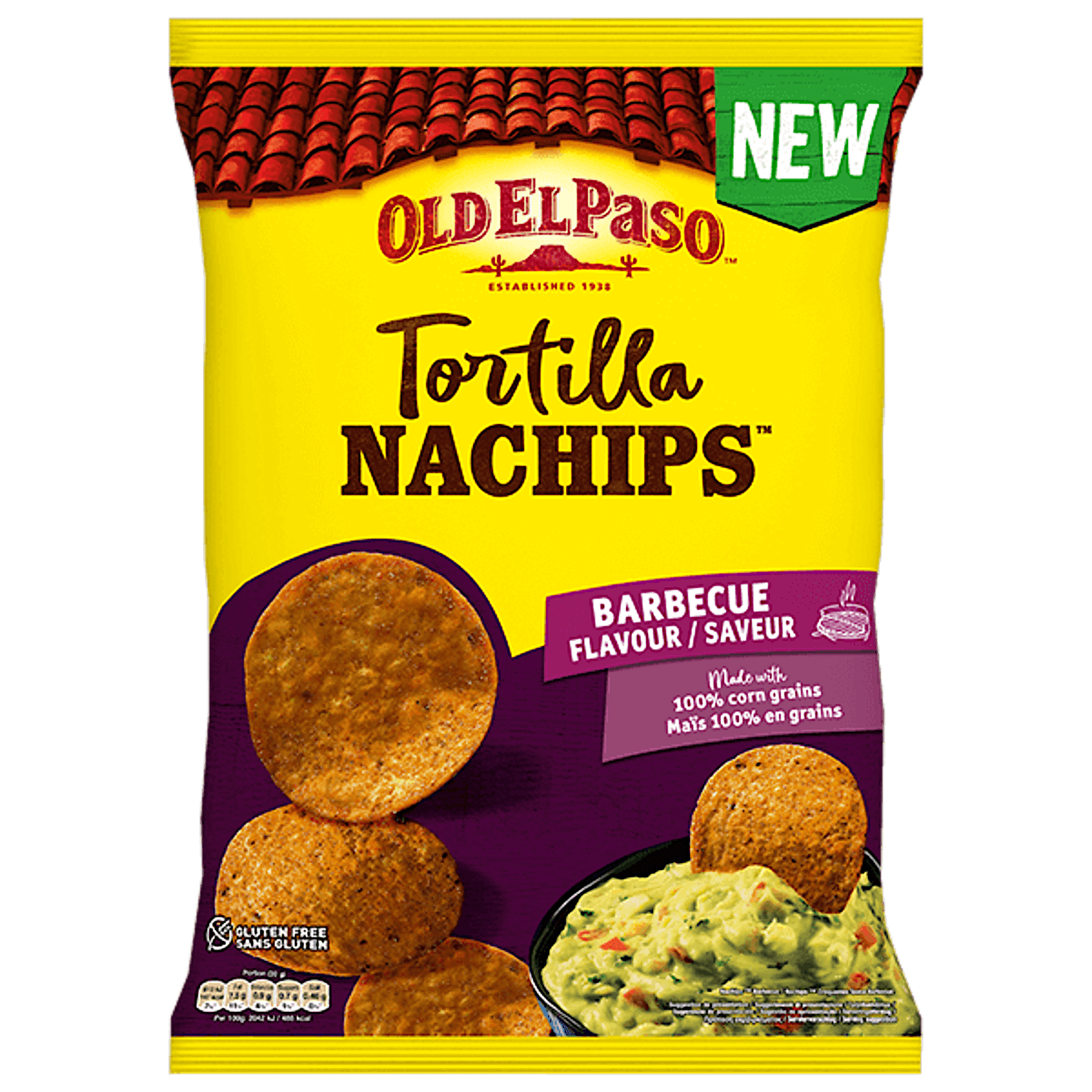 paquet de nachips barbecue Old El Paso, 185g